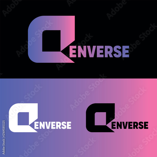 Modern Gradient Denverse Tech Logo Design – Futuristic Branding Template