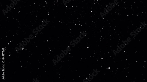 Abstract Glitter Sparkle Particles Floating on Black Background