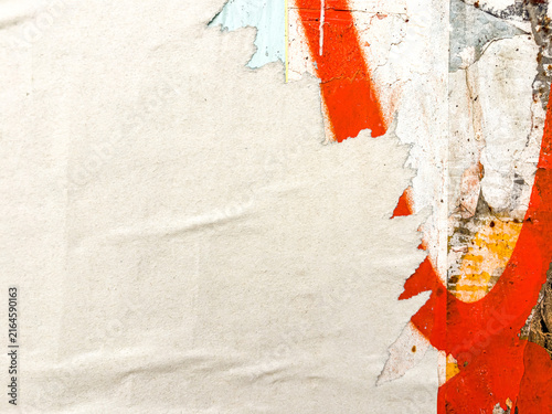 Canvas Print Captivating Grunge Textures of Old Posters as Backgrounds