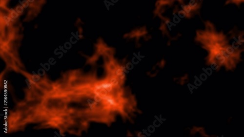 Abstract Fiery Nebula Cosmic Gas Cloud Motion Background Loop