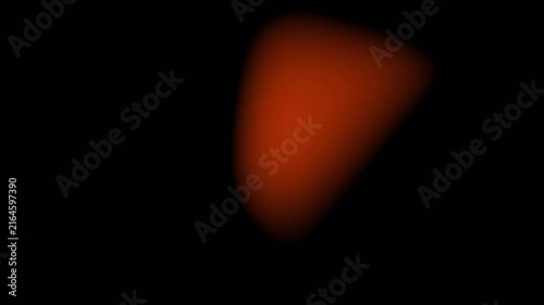 Abstract Orange and White Blurry Shapes Evolving on Black Background