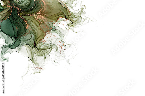 Fluid Abstract Marbled Background Template with Artistic Flow