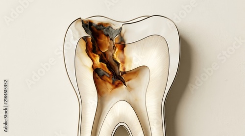 Artistic Tooth Sculpture Wall Decor