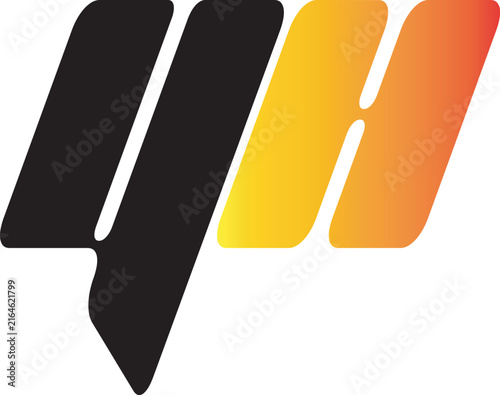 Abstract Modern Geometric Logo with Interlocking Shapes
