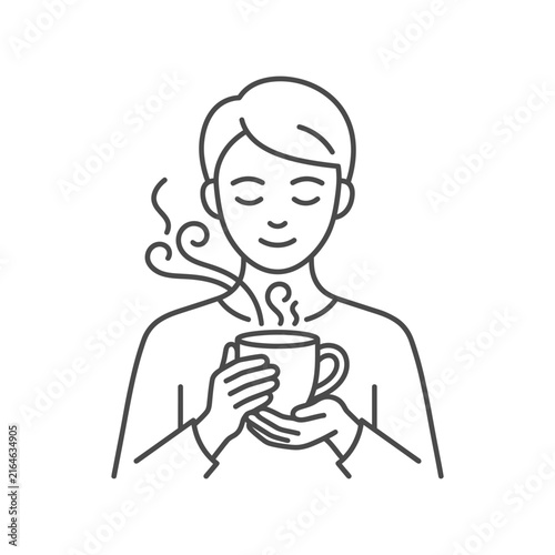 Woman Holding a Cup of Coffee 1.