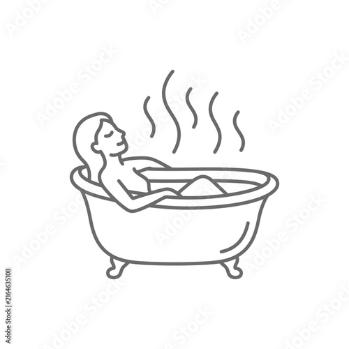 Woman Relaxing in a Bathtub 1.