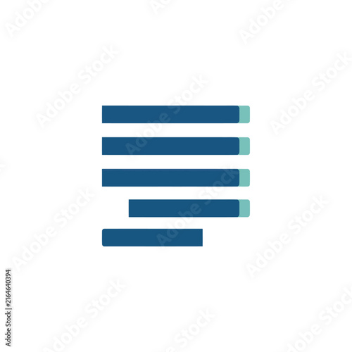 Abstract Graphic Design: Blue and Teal Horizontal Lines on White Background