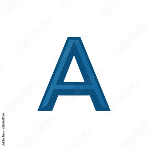 Blue Letter A 3D Icon