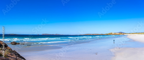 Carrickfinn Beach, famous sandy beach located on the Carrickfinn Peninsula in County Donegal, Ireland