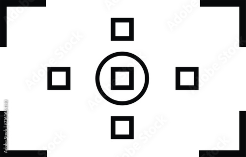 Camera viewfinder. Video camera screen. video camera display. Camera recording screen, viewfinder on black background. Modern focusing screen. 4k Animation video