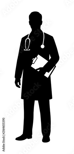 Professional doctor silhouette illustration
