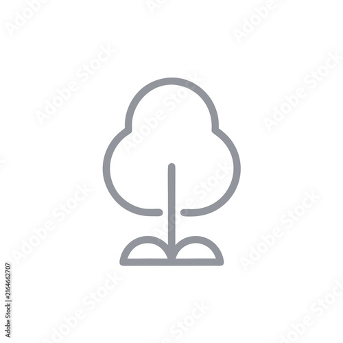 Minimalist tree icon outline design concept