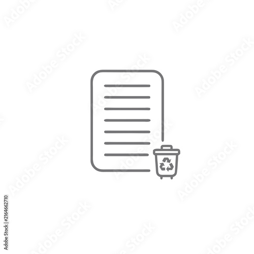 Document and recycling trash bin with trash can
