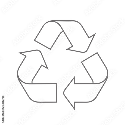 Universal recycling symbol arrow icon vector
