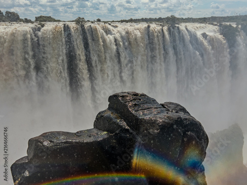 Victoria Falls waterfall on the Zambezi river