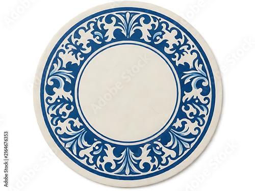 A traditional Oktoberfest beer coaster, isolated on pure white background