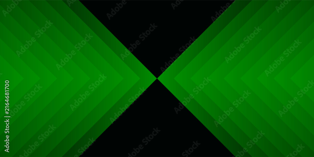 Fototapeta premium Modern green geometric abstract background.