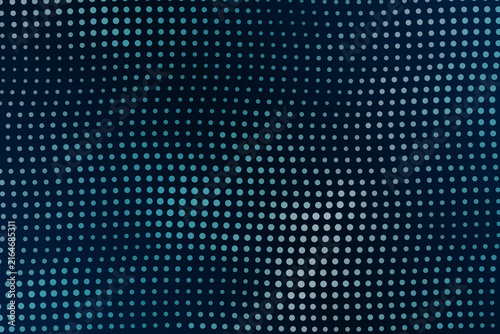 Abstract blue halftone dot pattern background with dark cyan gradient digital futuristic technology grid vector design