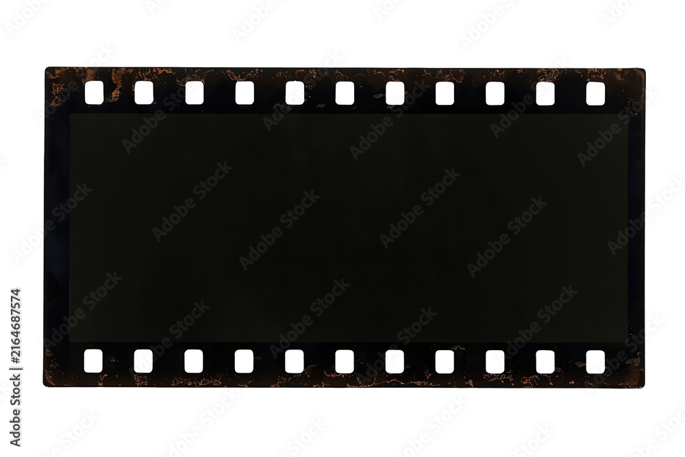 Fototapeta premium Black rectangular photographic film strip frame