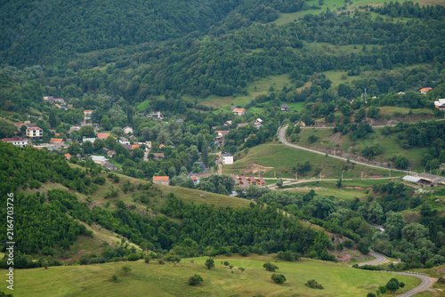Debet village with surroundings from above, Armenia.