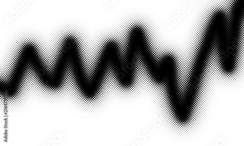 Canvastavla A high contrast visual representation of a fluctuating data trend line captured