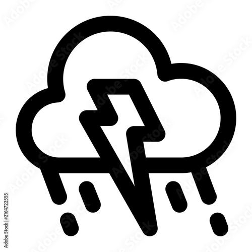 cloud storm icon illustration
