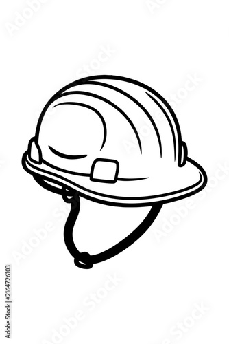Hard Hat Protective Construction Gear Line Art Icon