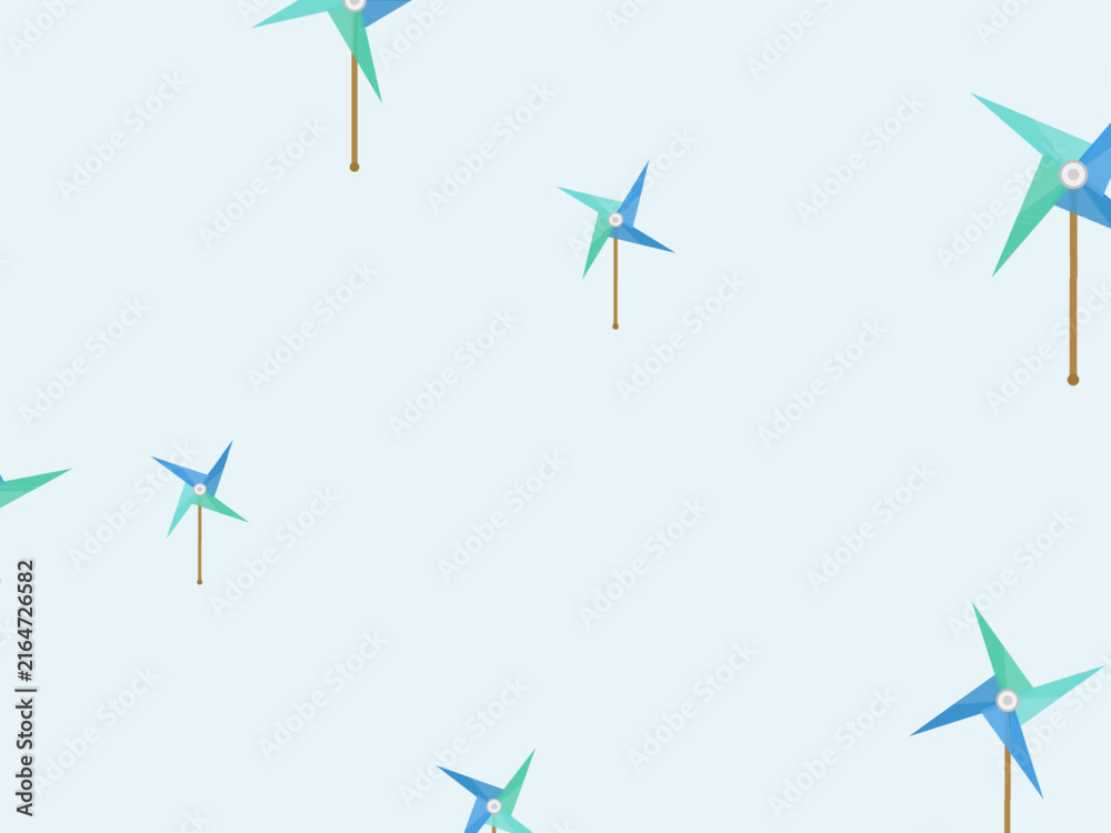 Fototapeta premium Spinning Pinwheel Pattern Playful Garden Design