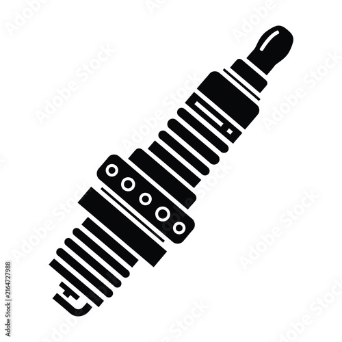 Spark plug icon black and white