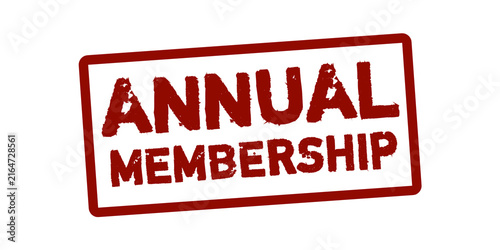 Fotografía Annual Membership Grunge Rubber Stamp Label, Official Subscription Renewal Badge