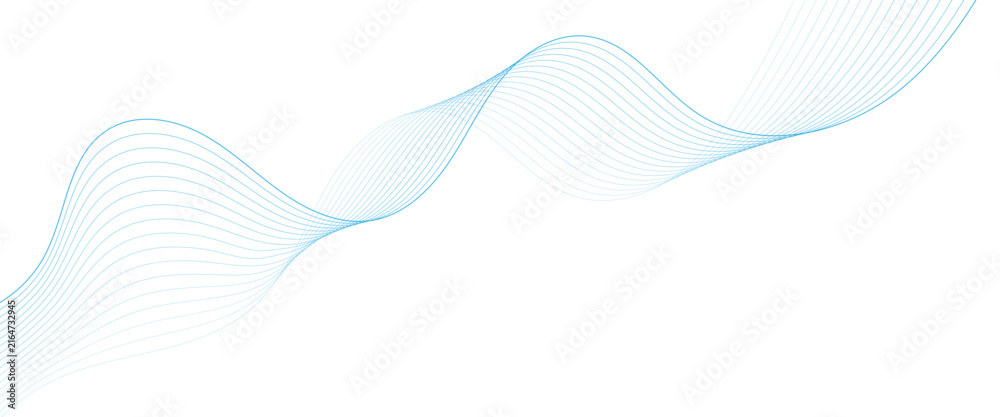 Fototapeta premium Abstract wave dynamic waves curve lines transparent background with flowing energy technology concept modern backdrop vector design