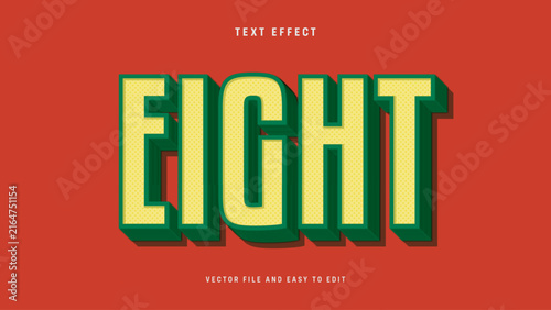 Retro Eight 3D Editable Text Effect