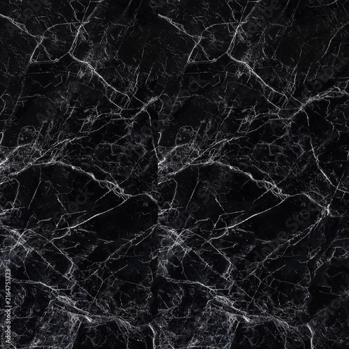 Konstfotografi Abstract black marble texture with natural white veining for luxury design backg