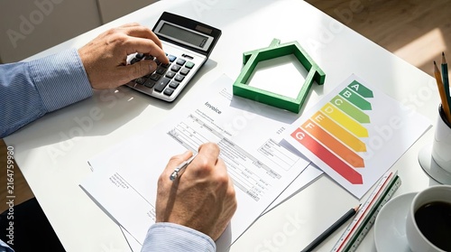 Analyzing home energy efficiency rating and costs.