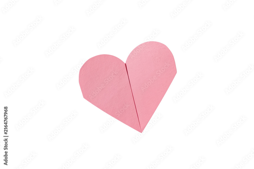 Obraz premium Small Pink Origami Paper Heart
