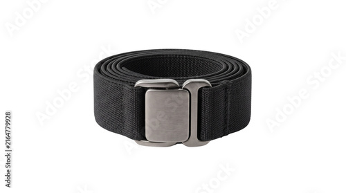 Elastic luggage strap for travel packing, suitcase organization, baggage security and efficient vacation preparation. Isolated on White background.