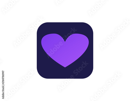 Canvastavla Wishlist Heart Button for Saved Favorite Products in Online Store Vector Icon Is