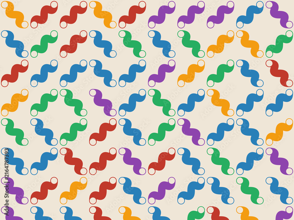 Fototapeta premium Abstract Interlocking S Shapes Contemporary Pattern