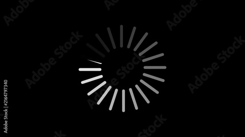 Circular Loading Spinner Animation on Dark Background.4k video