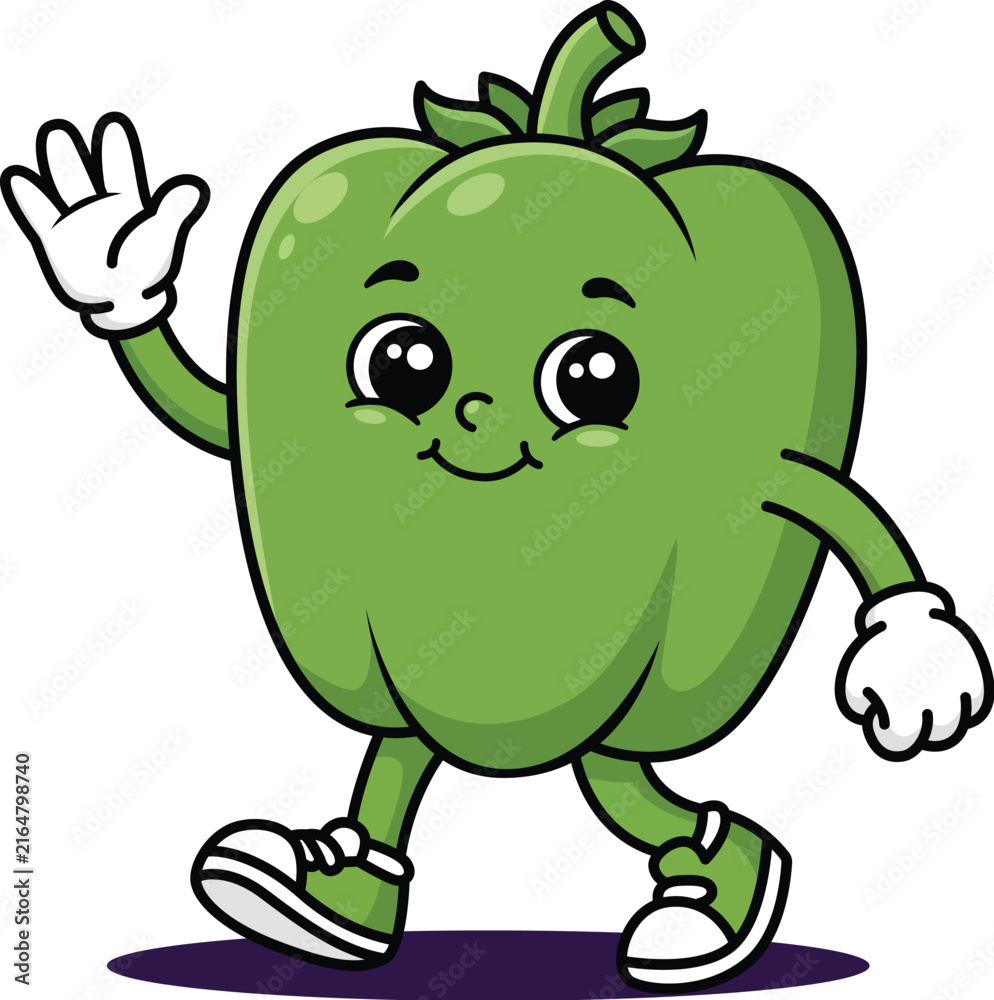 Naklejka premium Cartoon Bell pepper