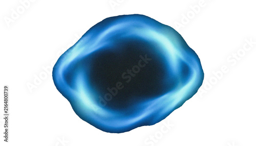 Glowing blue portal on a white background, Abstract energy vortex with light effects, Sci-fi cosmic wormhole for creative design