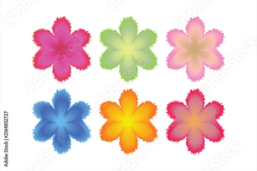 Beautiful flower sticker label promotion decorative