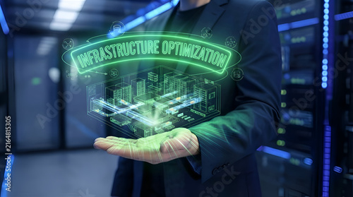 Business professional analyzing cybersecurity data with futuristic digital interface overlay Generative AI