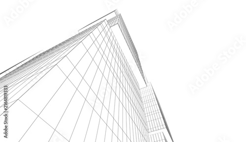 architecture building 3d illustration