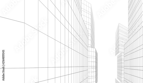 architecture building 3d illustration
