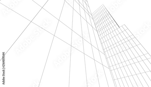 architecture building 3d illustration