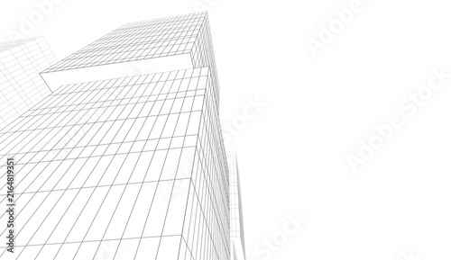architecture building 3d illustration