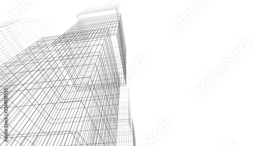 architecture building 3d illustration