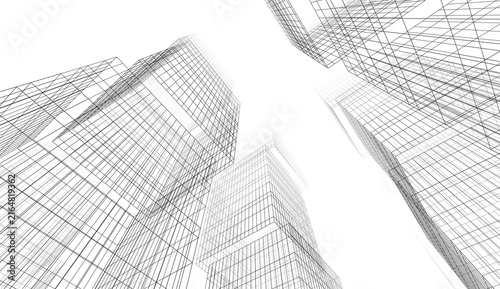 architecture building 3d illustration