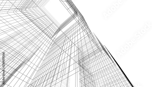 architecture building 3d illustration
